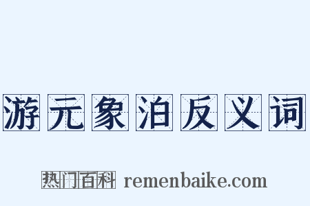 游元象泊反义词是什么意思的图片